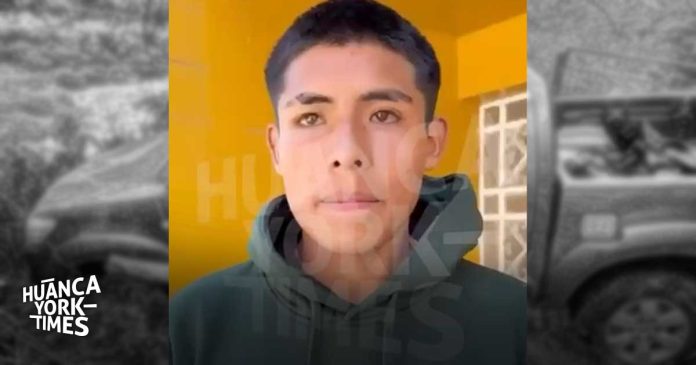 Portrait of a young man in a green hoodie against an orange background, with a Huanca Times watermark visible on the image.